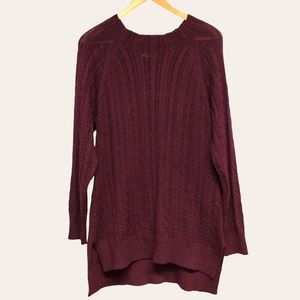 NWT Blue-gray cable knit sweater for women, size M